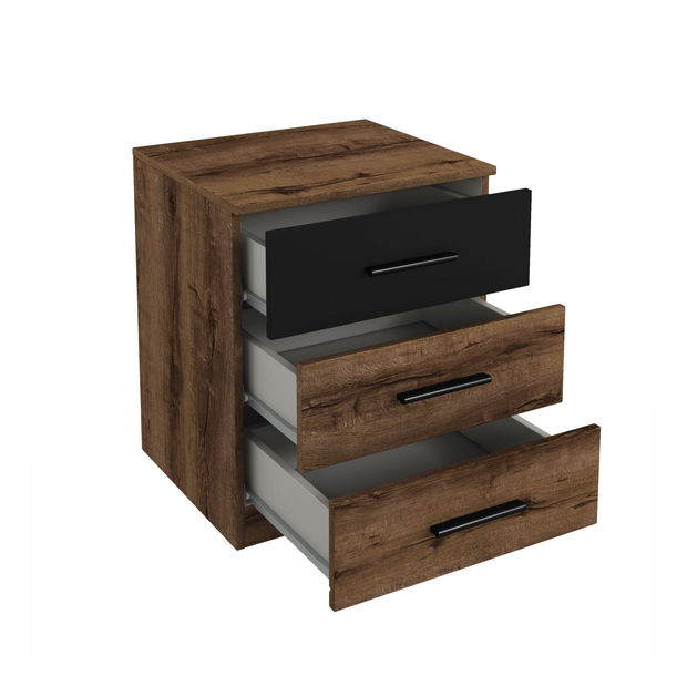 Noćni stolić Benson Tip 22 (hrast monastery + crna) 