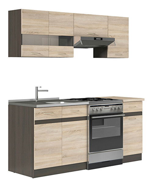 Kuchyňa BRW Junona line 180 cm (Wenge + Dub sonoma) *výpredaj