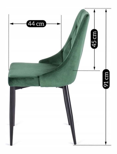 Scaun sufragerie Catedral (verde) 