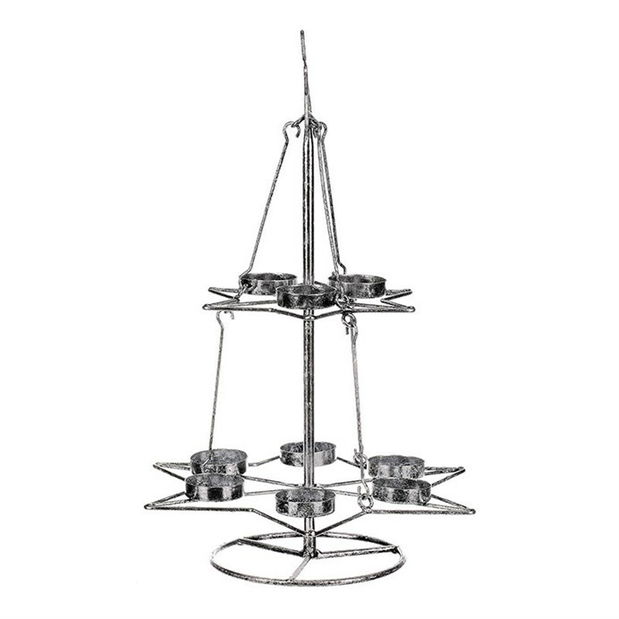 Metalni svijećnjak u obliku drvca UM0241 (srebrna)