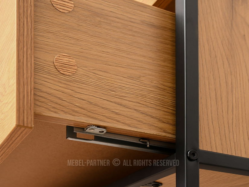 TV asztal/szekrény Soren Rtv (tölgy + fekete)