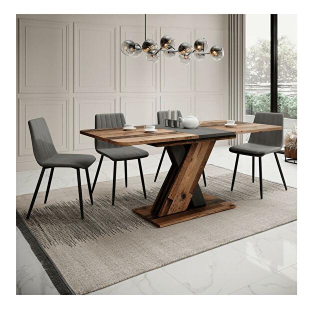 Rozkladací jedálenský stôl Exolon (old style wood + matera) (pre 6-8 osôb)