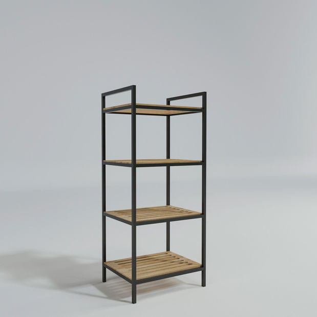 Dulap de baie Siriucu (Stejar + Negru) *vânzare stoc