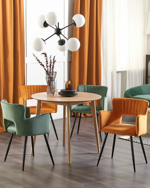 Set 2 ks jedálenských stoličiek Shelba (oranžová) 