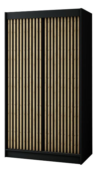 Ruhásszekrény 120 cm Ladonna 1 (matt fekete)