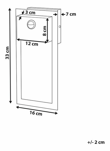 Nástenné svietidlo vonkajšie Elaine (čierna)