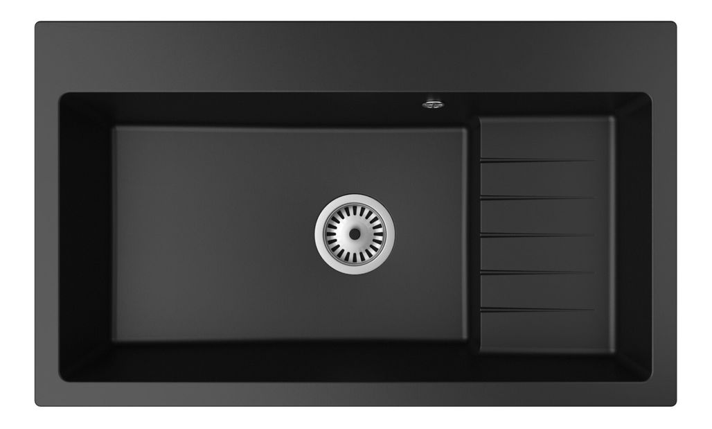 Kuchynský drez Akream (čierna) (s 3 otvormi pre batériu)