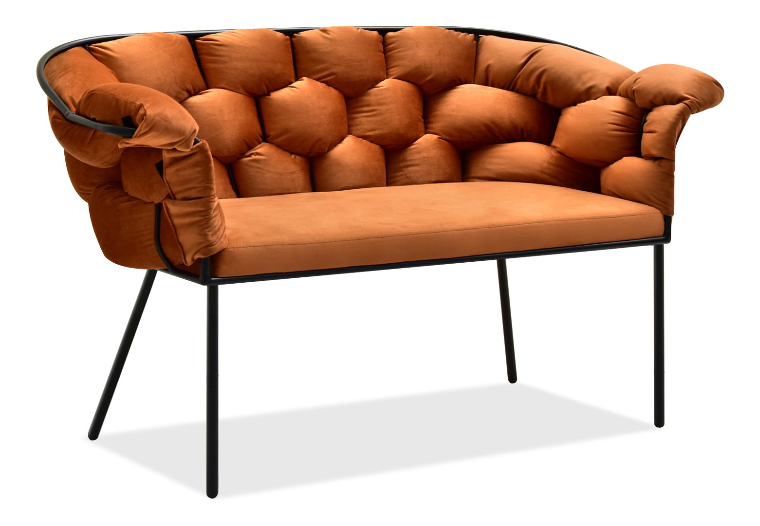 Kétszemélyes kanapé Pegaban (fekete)