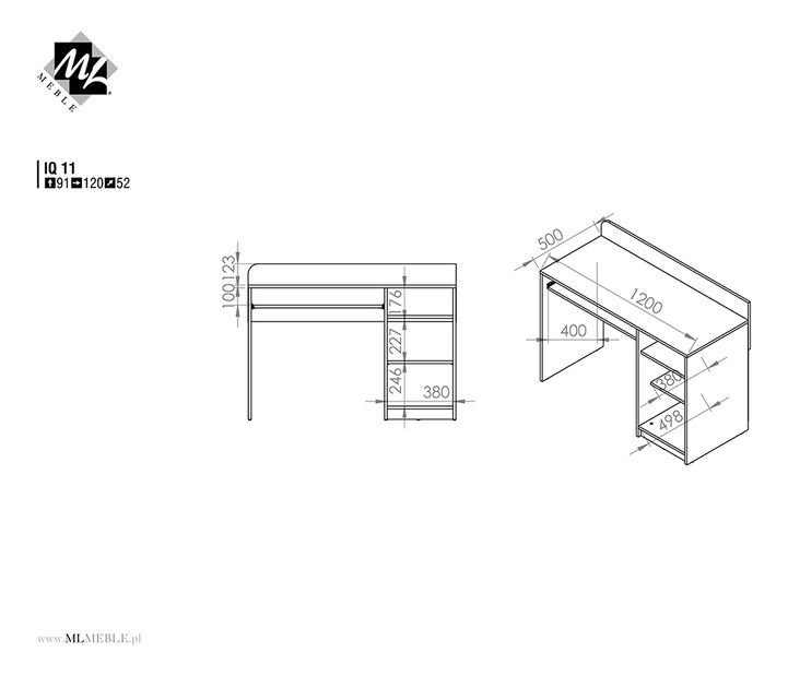 PC stolík Korte 11 (morská)