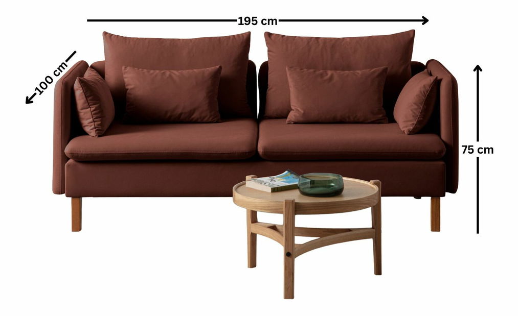 Pohovka trojsedačka Flexxia (tehlová)