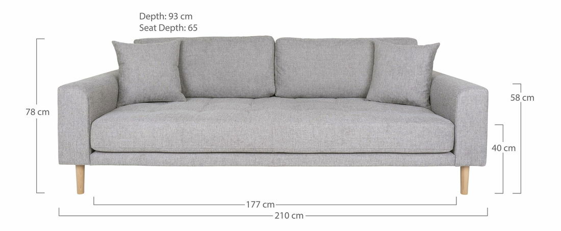 Pohovka trojsedačka Lvaveriaora 3 (svetlosivá)