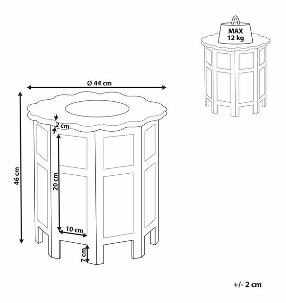 Pomoćni stolić Bard (bijela)
