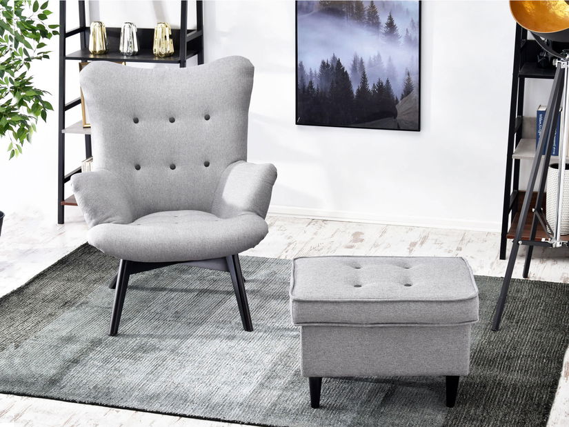 Relaxačné kreslo Florentino (sivá + čierna)