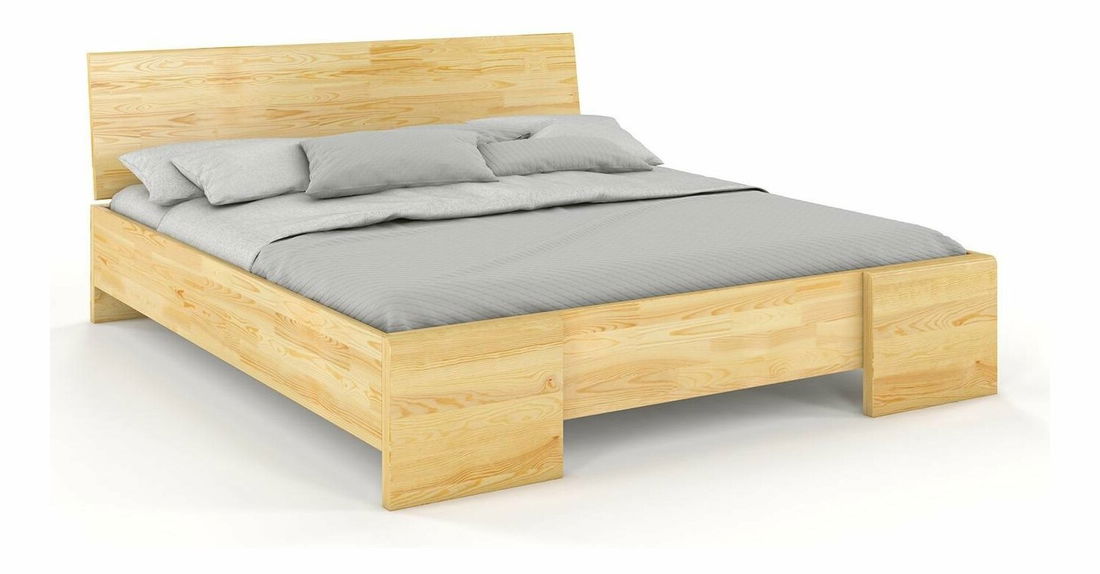 Manželská posteľ 180 cm Naturlig Blomst High (borovica) (s roštom)