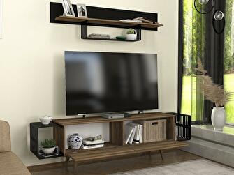 Mobilier living Kudave (Nuc + negru) 