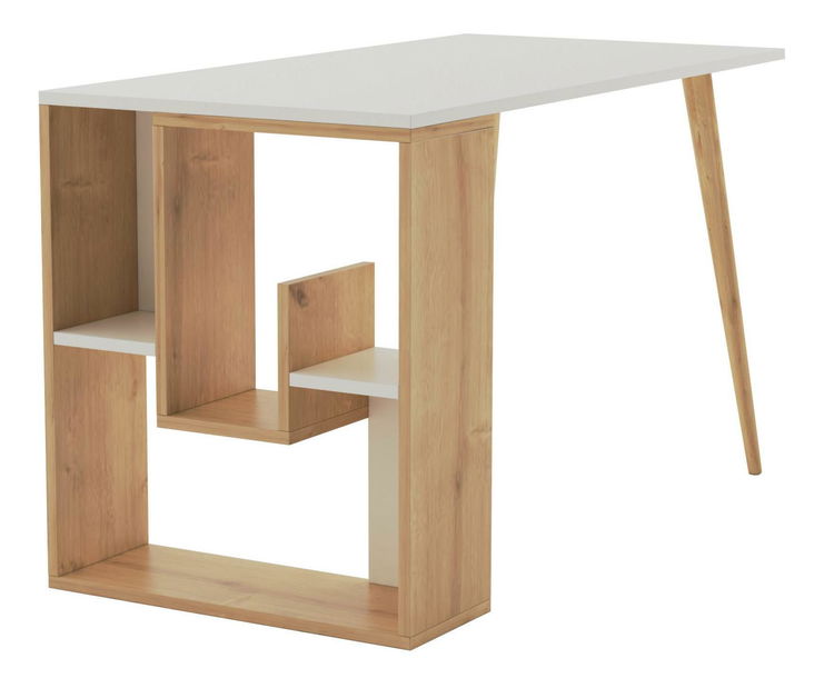 PC stolík Kitava 2 (biela + dub) 