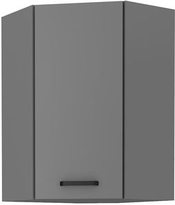 Horná rohová kuchynská skrinka Nesia 60x60 GN-90 1F (45°) (korpus: antracit + front: antracit)