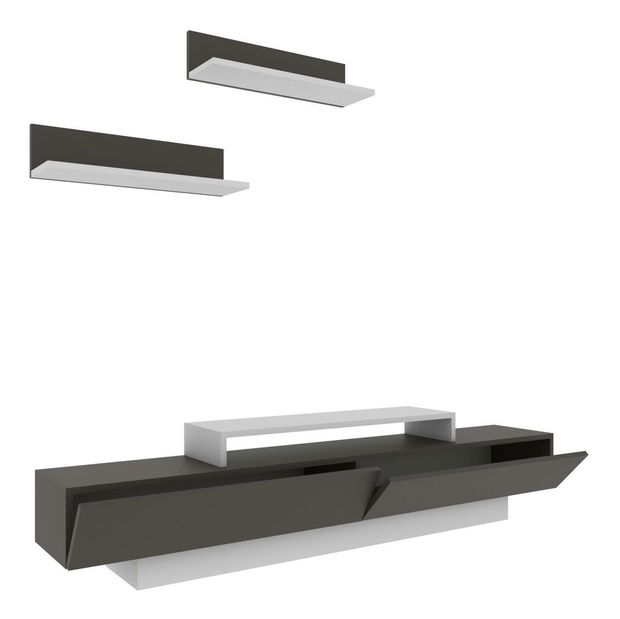 Obývacia stena Lusalona (biela + hnedá)