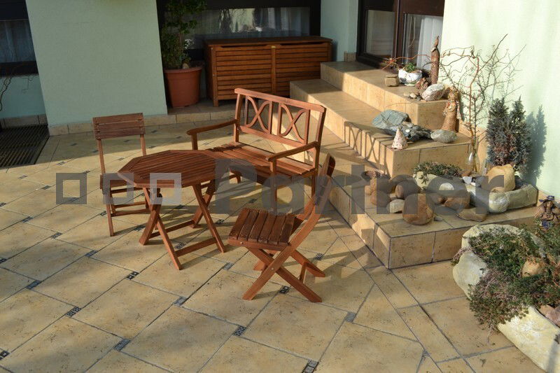 Detský záhradný nábytok Brighton 1+2+1 (Akácia)