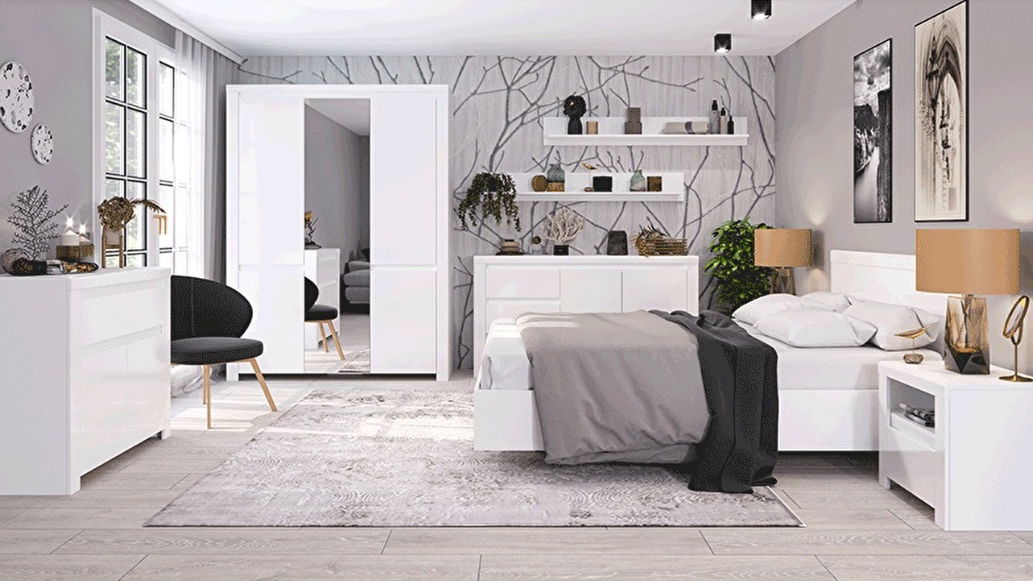 Hálószoba Lafer (fehér)