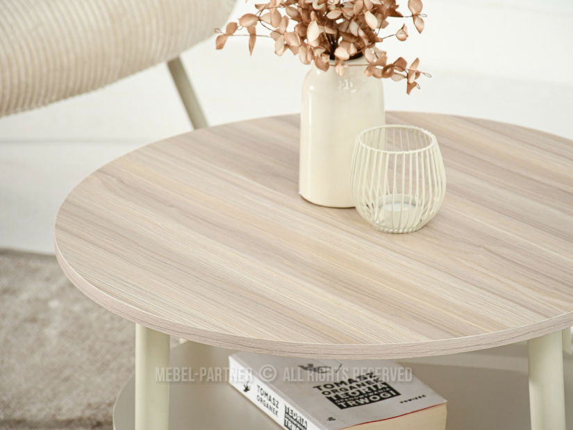 Dohányzóasztal Randolf S (bézs hamu + krém)