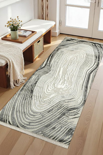 Koberec 80 x 150 cm Amore VII (krémová + čierna)