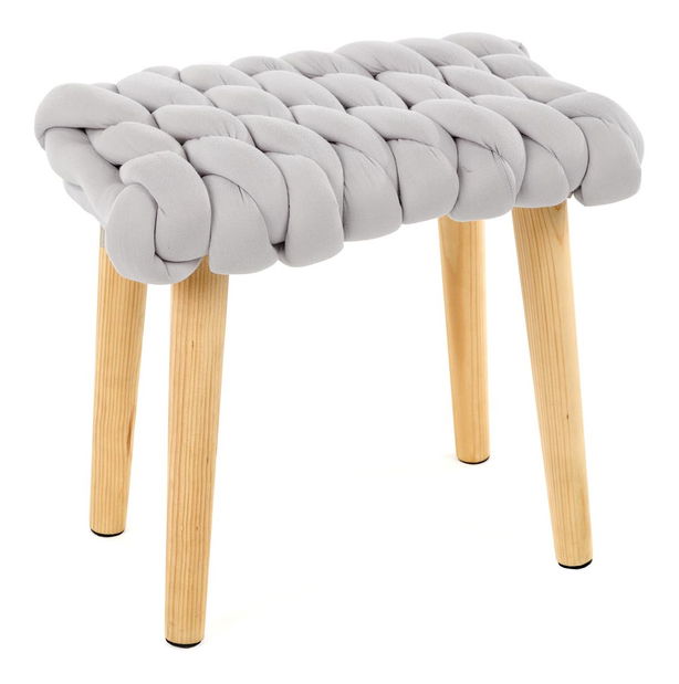 Taburetka Yarin (sivá + prírodná) *výpredaj