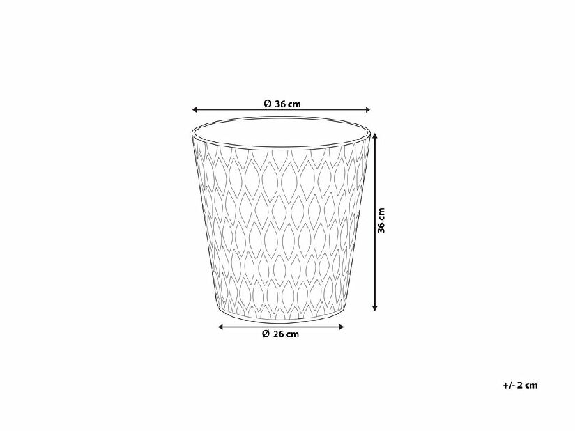 Ghiveci LICOLA 36x35x35 cm (sticlă laminat) (gri)