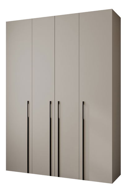 Šatníková skriňa 180 cm Carmela 40-3 (kašmír + čierna)