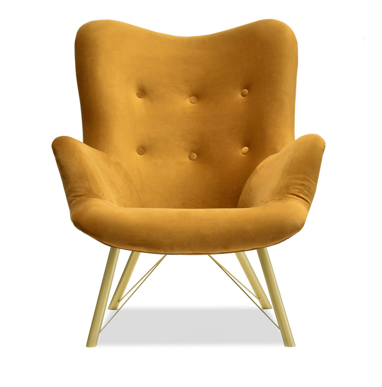 Relaxačné kreslo Dawntawn (medová + zlatá)