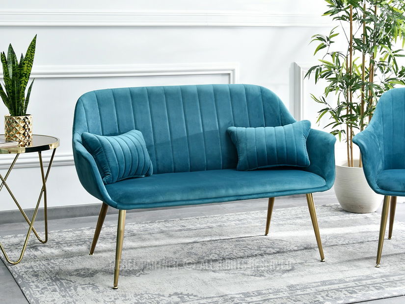 Kanapé Osmol S (türkiz + arany)