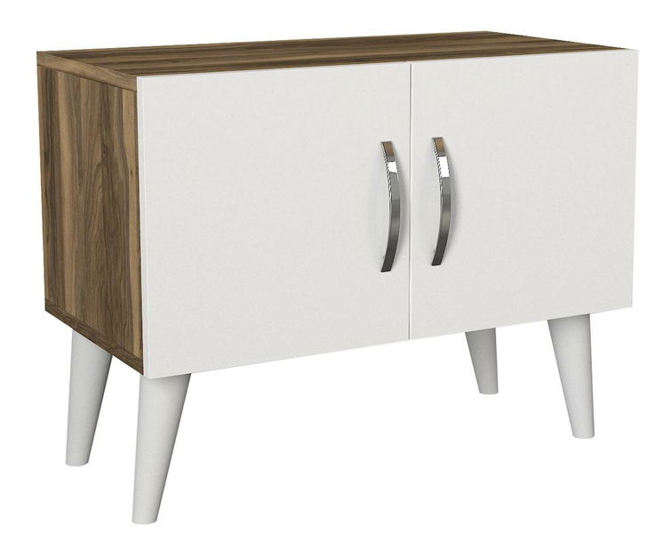 Noptieră Somimi 2 (nuc + alb)