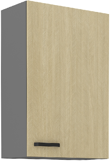 Gornji kuhinjski ormarić Scarmi 60 G-90 1F (Antracit + Herringbone scandi)