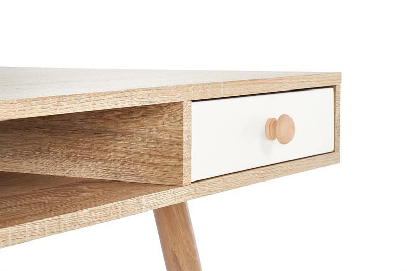 PC stolić Bernie (svijetlo drvo + bijela)