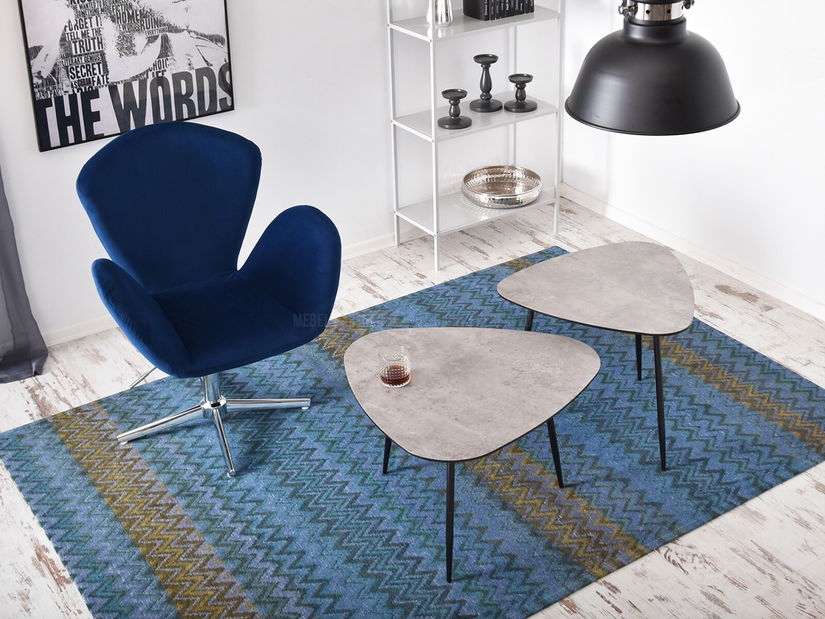 Măsuță de cafea Rossi Zest Xl (beton + negru)