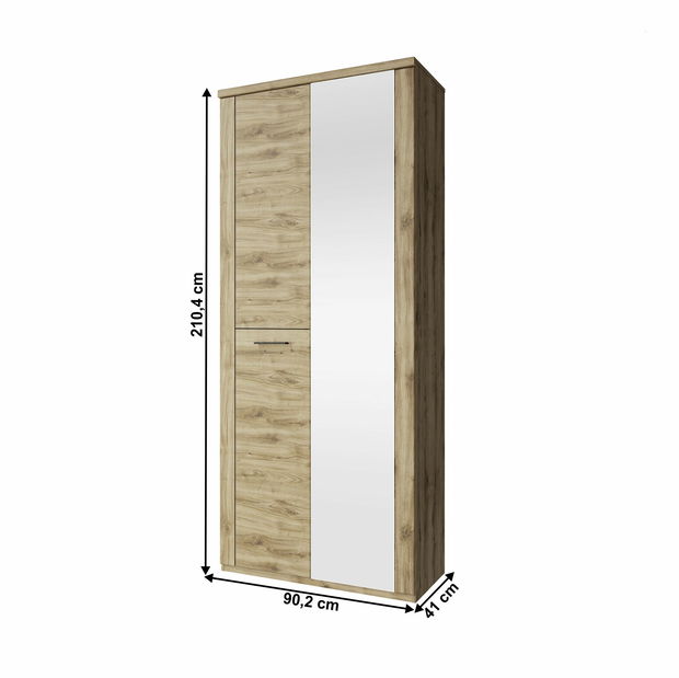 Ormar za garderobu VARY (hrast navarra)