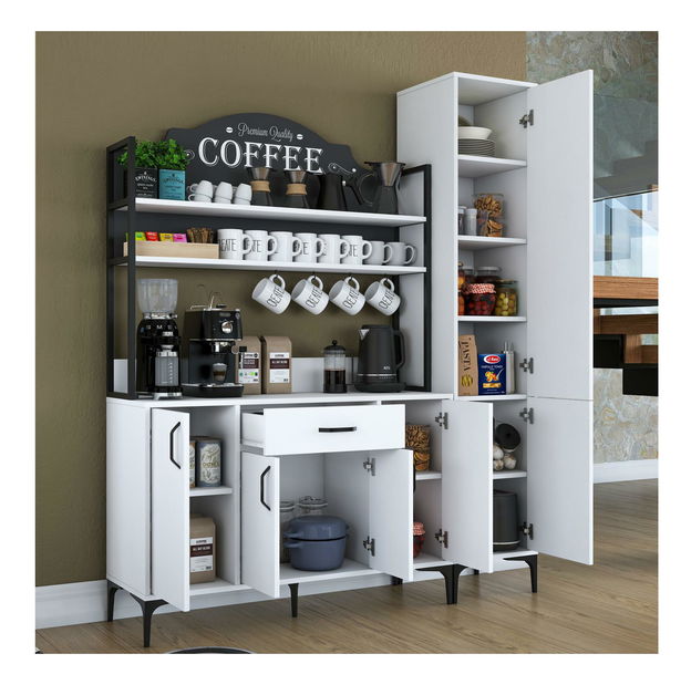 Set kuchynských skriniek Jenaretta 49 (biela + čierna)