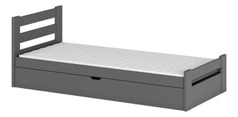 Detská posteľ 80 x 180 cm Nia (s roštom a úl. priestorom) (grafit)