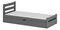 Gyerekágy 90 x 200 cm Nia (ágyráccsal és tárolóhellyel) (grafit)