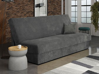 Sofa na razvlačenje Tedrona Mini (tamnosiva) (s prostorom za odlaganje)