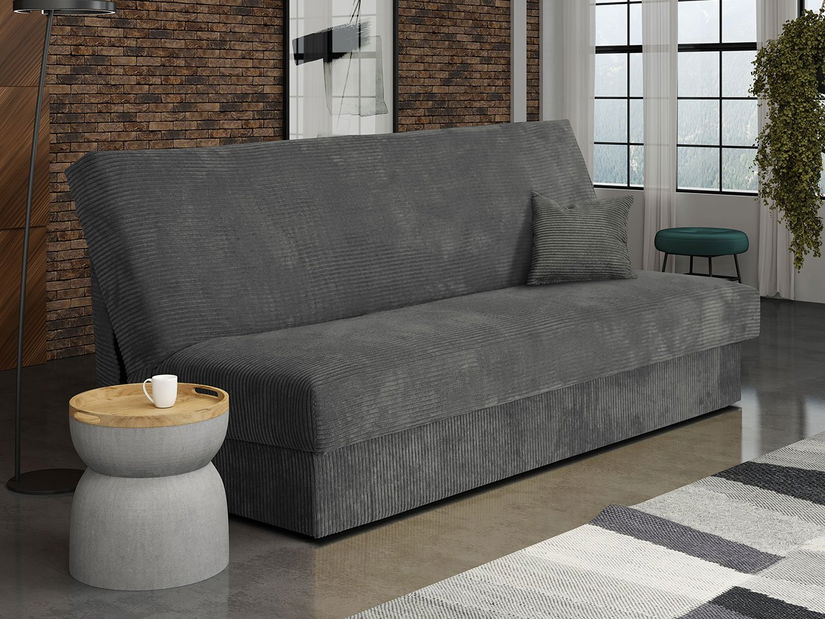 Canapea extensibilă Tedrona Mini (Gri închis) (cu sp. depozitare)