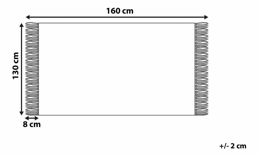 Pătură 160x130 cm TANAMI (textil) (negru)