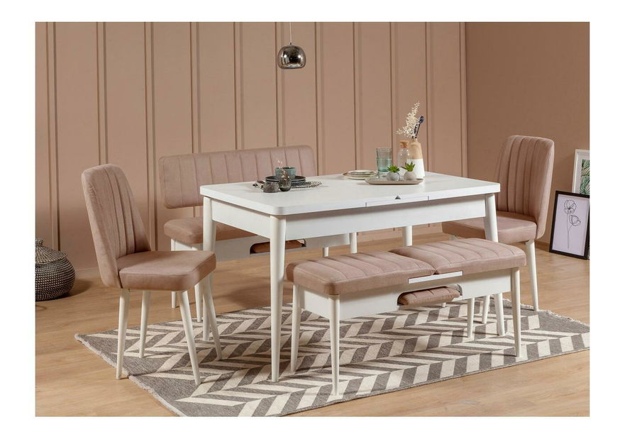 Jedálenská stolička Vlasta 1 (biela + kameň)