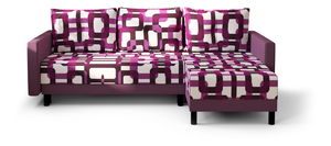 Colțar Glimmer L (Violet + Alb) (D)