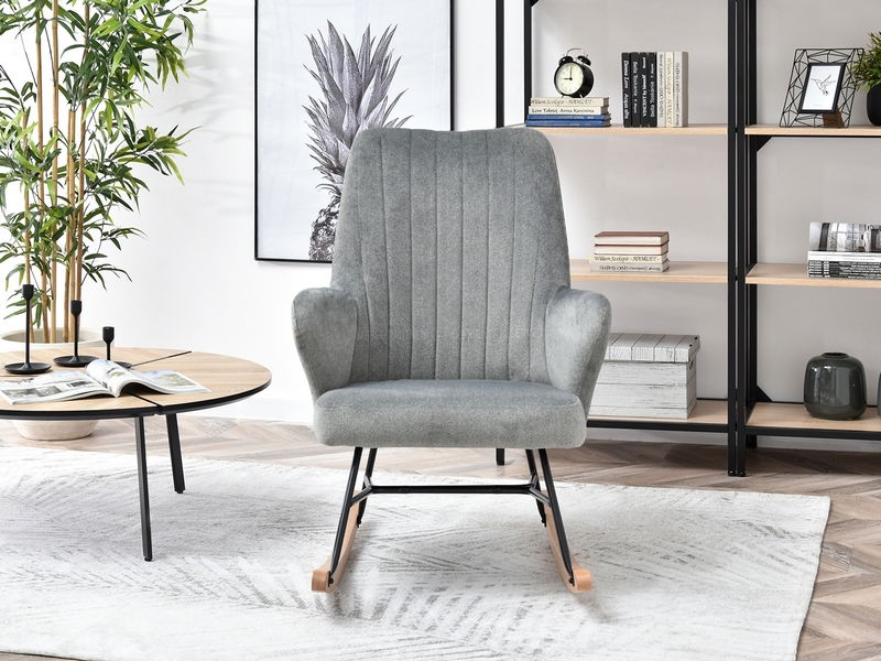 Fotoliu Florida (gri + fag alb)