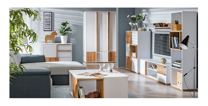 2-Dverová šatníková skriňa Korin E1