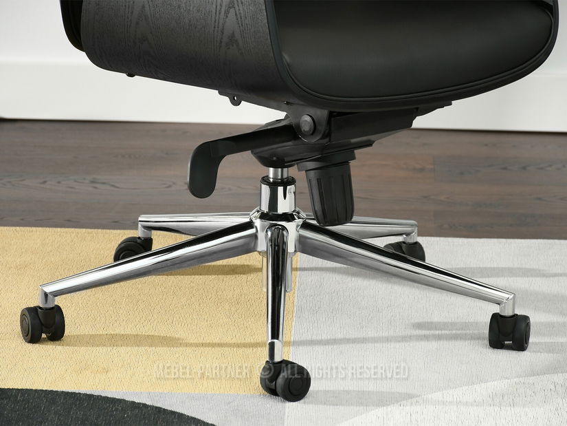 Fotel Lionel (fekete + króm)