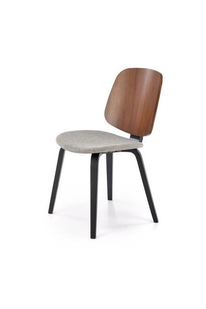 Scaun de sufragerie Mackakere (nuc + gri + negru)