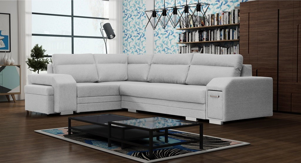 Kutna garnitura Alfredo (siva) (L) 