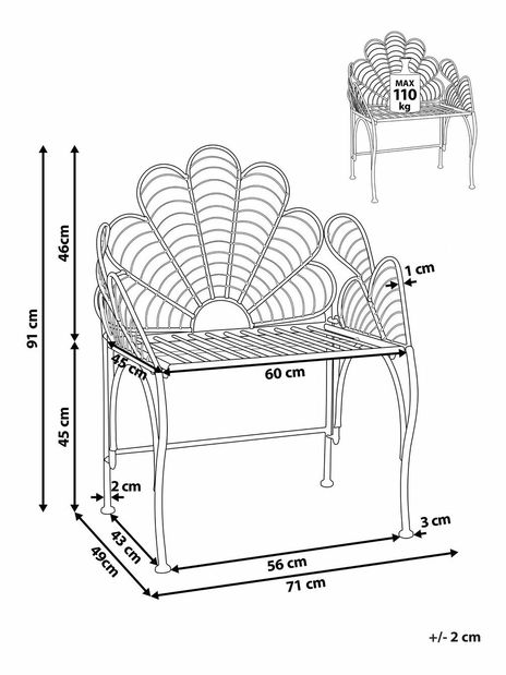 Záhradná stolička Ligza (čierna)
